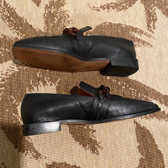 Angel Alarcon Flat Slip-On Tortoise Chain Link Loafers 40/9 - Picture 6 of 11